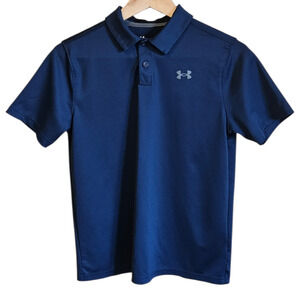 Under Armour Boys’ Polo Shirt Performance Loose Fit Navy Blue Size Youth Large